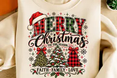 Merry Christmas Leopard Plaid Trees PNG Product Image 2