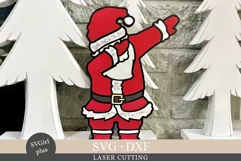 Santa dubbing laser file, Christmas laser cut, Santa laser Product Image 1