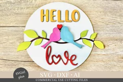 Valentine's day laser cut, Round sign laser, Love laser file Product Image 1