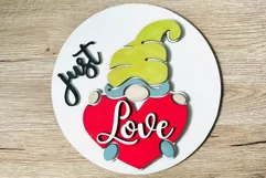 Love gnome SVG, Laser SVG, Cricut SVG, Love SVG Product Image 8