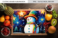 Watercolor Christmas Character|Cutting Board Sublimation Product Image 1