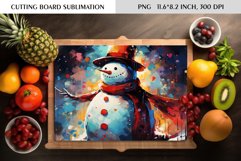 Watercolor Christmas Character|Cutting Board Sublimation Product Image 1