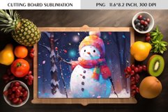 Watercolor Christmas Character|Cutting Board Sublimation Product Image 1