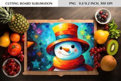 Watercolor Christmas Character|Cutting Board Sublimation Product Image 1