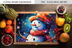 Watercolor Christmas Character|Cutting Board Sublimation Product Image 1