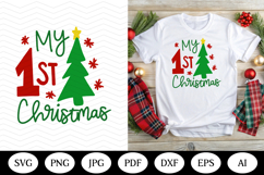 My First Christmas SVG design, christmas png sublimation Product Image 1
