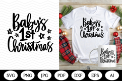My First Christmas SVG design, christmas png sublimation Product Image 1