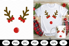 Reindeer Face SVG design, christmas svg png illustration Product Image 1