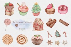 Christmas Dessert Watercolor Clipart,PNG Product Image 2