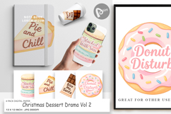 Digital Paper Christmas Dessert Quotes Product Image 1