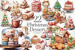 Christmas Dessert Collection Watercolor Product Image 1