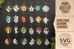 Christmas Earrings SVG, Earrings svg, Christmas ornament svg Product Image 1