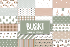 neutral christmas digital paper set in rustic tones