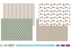 neutral christmas digital paper set in rustic tones