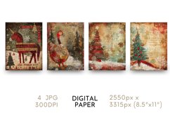 Christmas Digital Paper Watercolor JPG