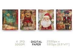 Christmas Digital Paper Watercolor JPG