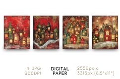Christmas Digital Paper Watercolor JPG