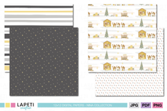 Soft neutral Christmas papers for printables and DIY projects