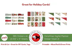 Christmas Digital Planner Junk Journal Stickers Product Image 4