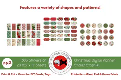 Christmas Digital Planner Junk Journal Stickers Product Image 6