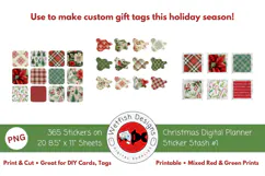 Christmas Digital Planner Junk Journal Stickers Product Image 7
