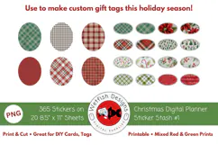 Christmas Digital Planner Junk Journal Stickers Product Image 8