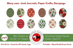 Christmas Digital Planner Junk Journal Stickers Product Image 9