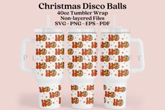 christmas disco balls retro christmas 40oz quencher tumbler sublimation full wrap high resolution transparant background