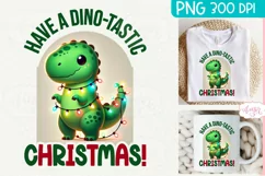 Christmas dinosaur sublimation PNG, Funny Christmas PNG Product Image 1