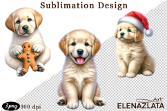 Cute Christmas Dog Clipart | Christmas Sublimation PNG Product Image 1