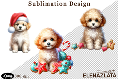 Cute Christmas Dog Clipart | Christmas Sublimation PNG Product Image 1