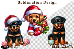 Cute Christmas Dog Clipart | Christmas Sublimation PNG Product Image 1