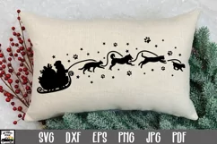Christmas Dog and Cat Sleigh SVG File - Santa Sleigh SVG Product Image 1