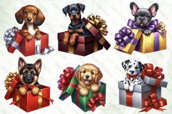 Christmas Dog Sublimation Clipart Product Image 2
