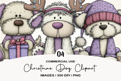 Christmas Dog Clipart Sublimation Product Image 1