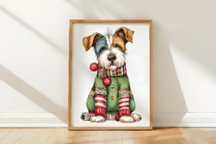 Christmas Dog Clipart PNG Sublimation Product Image 3