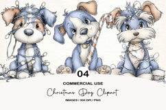 Christmas Dog Clipart Sublimation Product Image 1
