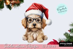 Christmas Dog Clipart Cute Christmas Puppy Sublimation