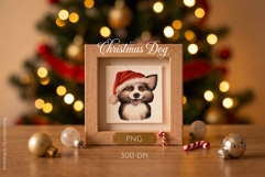 Christmas Dog PNG Cute Puppy Clipart Product Image 1