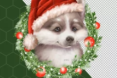 Husky dog Christmas PNG Sublimation design Product Image 3