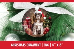 Christmas Dog Ornament Sublimation | Spaniel Product Image 1