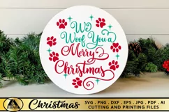 Christmas Ornament SVG We Woof You a Merry Christmas SVG Product Image 1