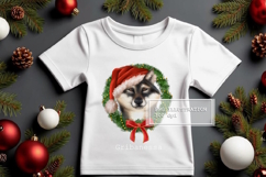 Christmas Dog Portrait PNG Illustration Product Image 1