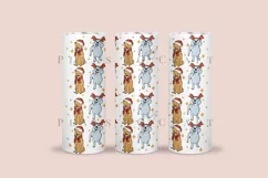 christmas dog skinny tumbler sublimation wrap with high resolution and transparant background are for 20oz and 30oz skinny tumbler