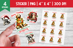 Christmas Dog Stickers Bundle | Funny Stickers Printable PNG Product Image 9