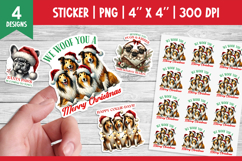 Christmas Dog Stickers Bundle | Funny Stickers Printable PNG Product Image 6