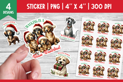 Christmas Dog Stickers Bundle | Funny Stickers Printable PNG Product Image 4