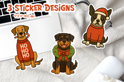 Christmas Dog Stickers | Labrador Rottweiler Bulldog Product Image 1