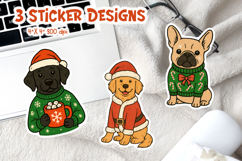 Christmas Dog Vintage Sticker Printable | Labrador Retriever Product Image 1