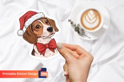 Christmas Dog Sticker, Christmas Puppy Sticker, Animal Art Product Image 1